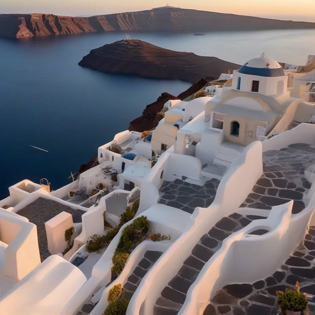 Santorini Sunset Over the Caldera